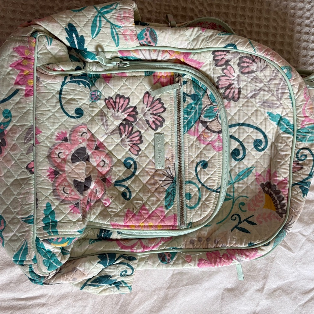 Floral Quilted Backpack